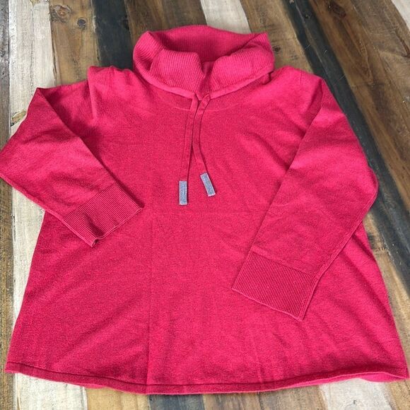 Chico’s Sz 3 Zenergy Luxe® Cashmere Blend Cowl Sweater - Picture 3 of 7